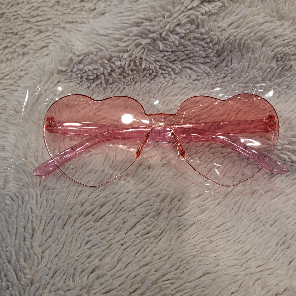 Barbie Pink Ombre Heart Sunglasses New Without Tag